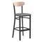 Flash Furniture Gray Vinyl Seat Barstool with Natural Wood Back XU-DG6V6GYV-NAT-GG - alternate 6